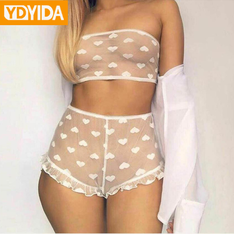 New Arrival Lace Sexy Lingerie Sexy Girl Lace Perspective Wrapped Underwear Set Women Transparent Underwear Set Stretch Sexy Lace Suit Club Clothing Nightwear for Sexy Gift for Girlfriend