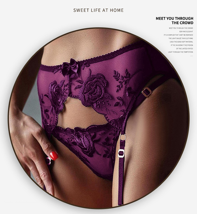 New Arrival Women Sexy Lingerie Sexy Lace  Perspective Panties New design strap thong Women's High end Embroidery Sexy Mesh See-through Underwear Club Clothing  Sexy Lace Underwear