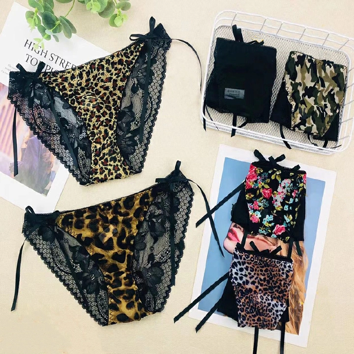 2 Pcs Black Flowers Panty New Arrival Sexy Lace Panties Woman Female Lingerie Underwear Ladies Briefs Lady Mature Sexy Underwear