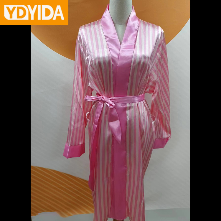 Women's Three Piece Sexy Lace Nightgown Set Like Silk Fabric Striped Nightdress Large Women's Pajamas Suit Lace Sexy Tank Top Lace Pants and Nightgown Three Piece Sleepwear Set