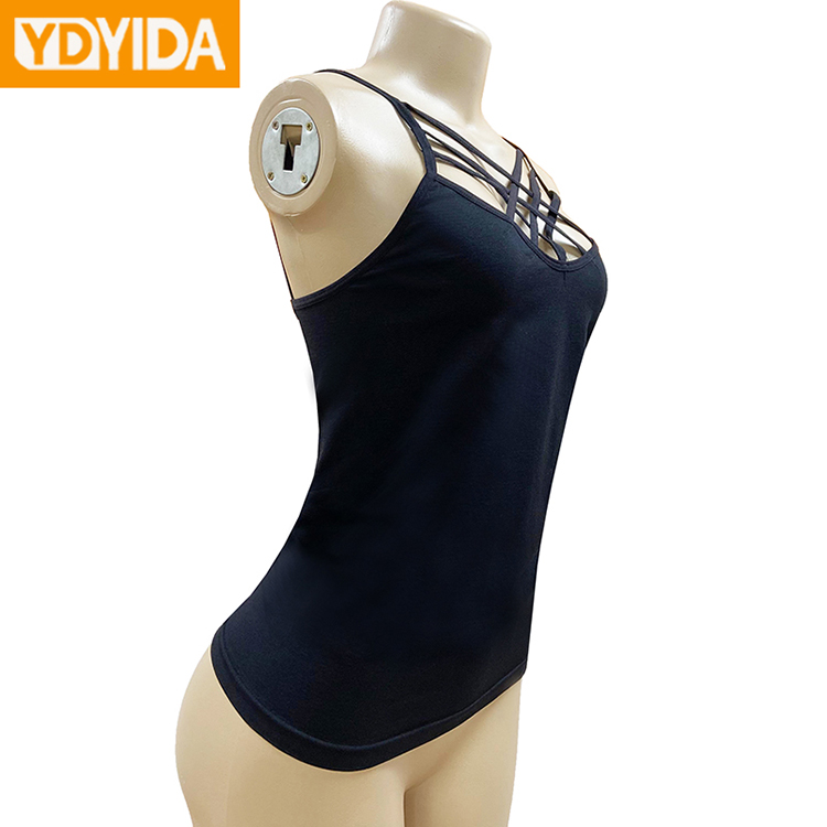 New Arrival High Quaility Women Sexy Camisole Strap Mesh Vest Large Size Crop Tank Tops Sleeveless Camisole Strong Elasticity Sexy Wear