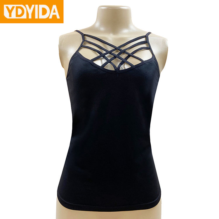 New Arrival High Quaility Women Sexy Camisole Strap Mesh Vest Large Size Crop Tank Tops Sleeveless Camisole Strong Elasticity Sexy Wear