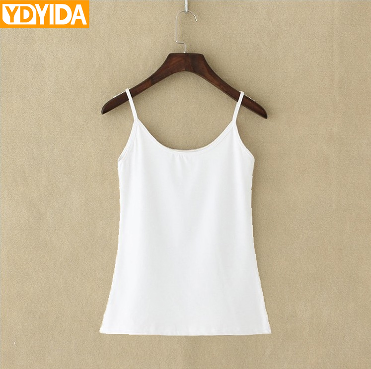 New Arrival Good Quality Ladies Seamless Solid Color Camisole Sleeveless Sling Singlet Stretchy Slim Tank Top Ajustable Strap Vest  Women's Comfortable and Breathable Bottom Tank Top Sports Tank Top