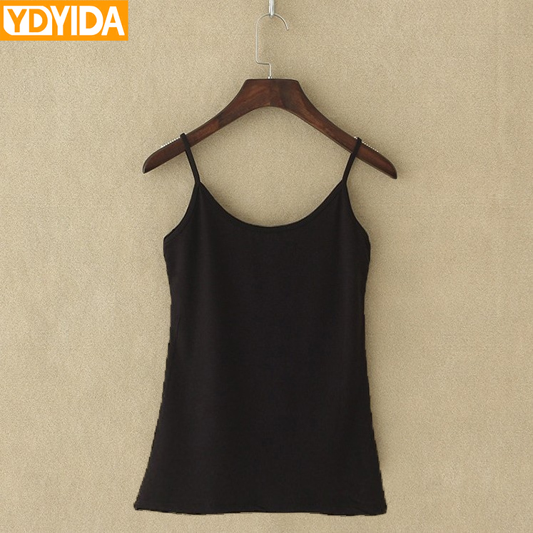 New Arrival Good Quality Ladies Seamless Solid Color Camisole Sleeveless Sling Singlet Stretchy Slim Tank Top Ajustable Strap Vest  Women's Comfortable and Breathable Bottom Tank Top Sports Tank Top