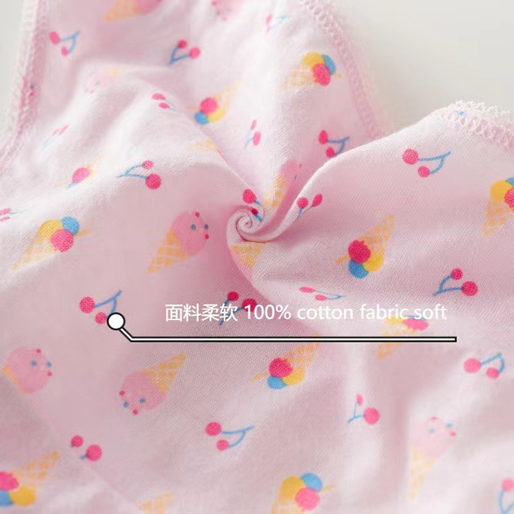 6Pcs Baby Girl Pure Cotton Cartoon Panties 100% Cotton Triangle Underwear High Quaility Girls Clothing Mid Waist Children Cartoon Printed Briefs Panties Comfortable And Breathable Children's Underwear