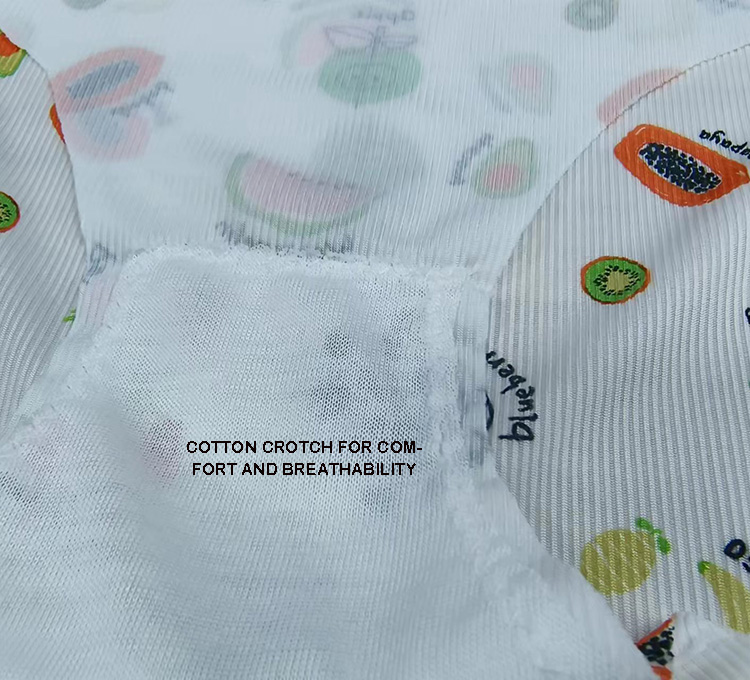6Pcs New Arrival Girls' Triangle Panties Cartoon Pattern Large Size Girl's Cute Pattern Underwear Elastic Stripe Ice Silk Fabric Comfortable and Breathable Medium High Waist Women's Underwear