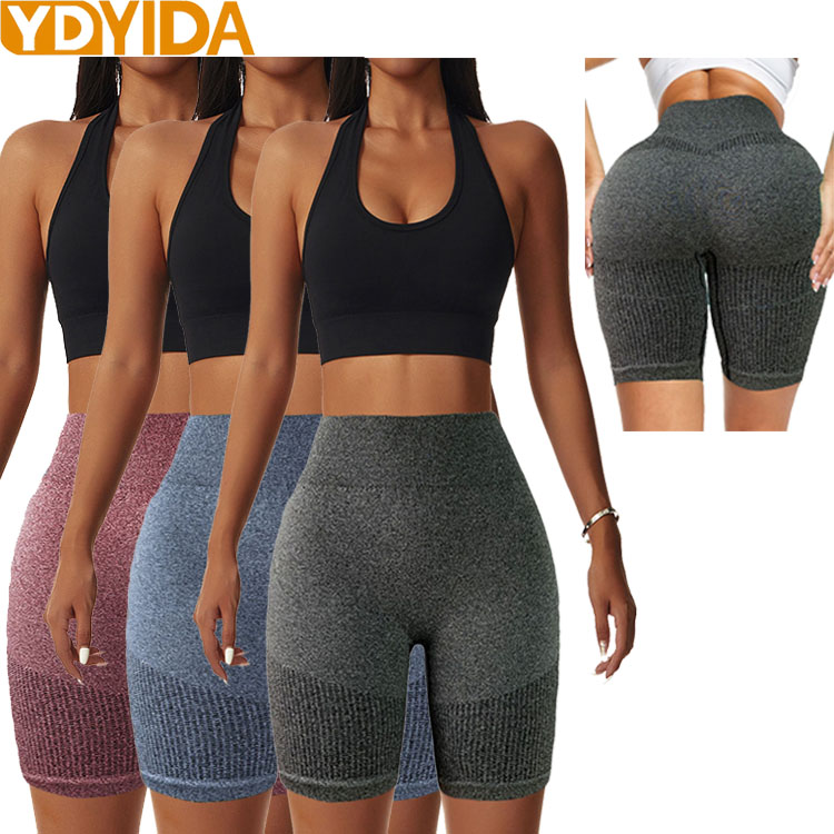 New Arrival High Elasticity Ladies Sports Shorts High Waist Body ShaperTrimmer Lift Hip Seamless Yoga Pants Fitness Tight Gym Wear Workout Belly Sports Shorts Exquisite Sewing Shorts