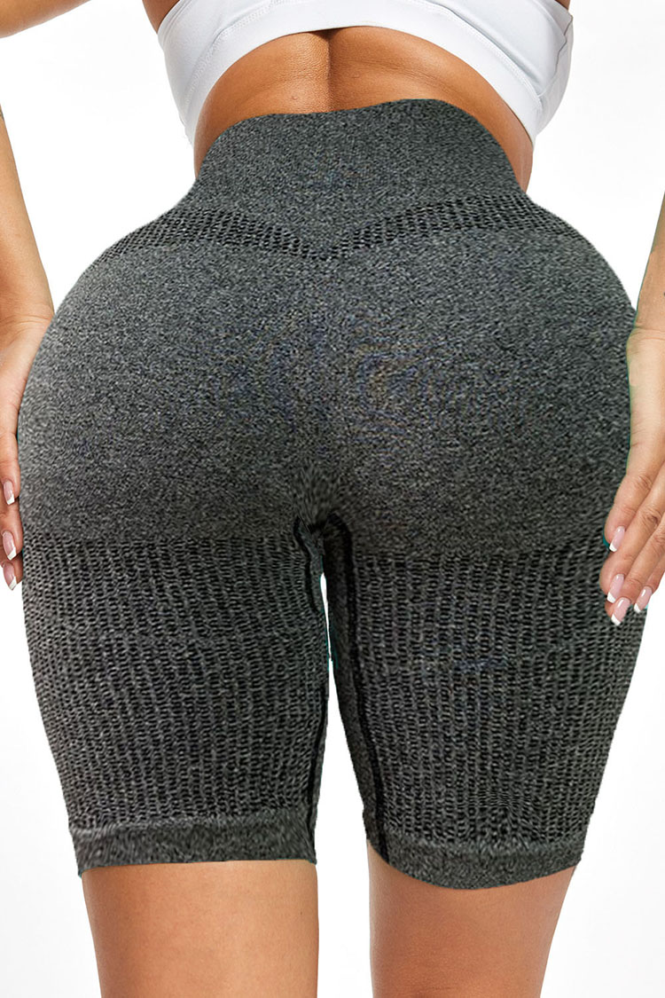 New Arrival High Elasticity Ladies Sports Shorts High Waist Body ShaperTrimmer Lift Hip Seamless Yoga Pants Fitness Tight Gym Wear Workout Belly Sports Shorts Exquisite Sewing Shorts