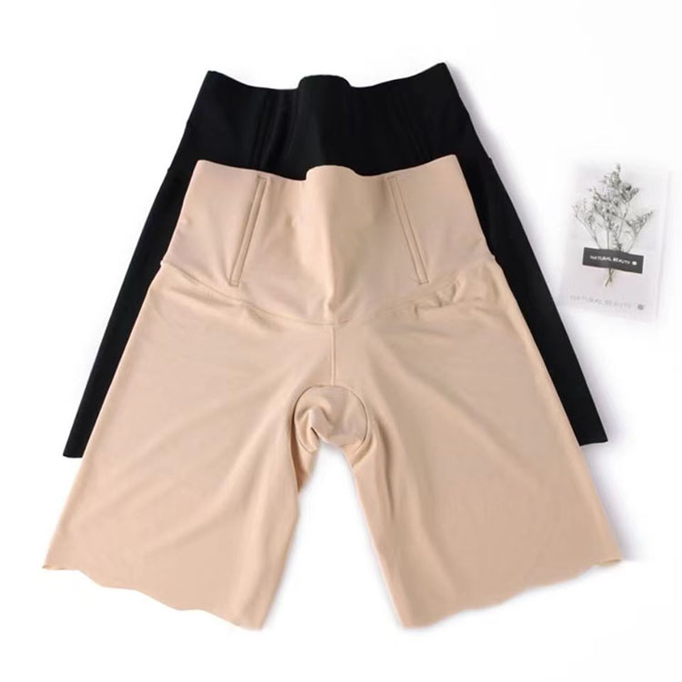 2Pcs New Arrival Women's Abdominal Tights with Ice Silk Fabric With Fish Bones Without Curling Edges Shaper Pants Big Size Women's Abdominal Tights And Hip Lifting for Slim Tights Bottom Shorts