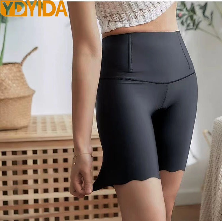 2Pcs New Arrival Women's Abdominal Tights with Ice Silk Fabric With Fish Bones Without Curling Edges Shaper Pants Big Size Women's Abdominal Tights And Hip Lifting for Slim Tights Bottom Shorts