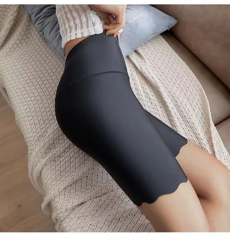 2Pcs New Arrival Women's Abdominal Tights with Ice Silk Fabric With Fish Bones Without Curling Edges Shaper Pants Big Size Women's Abdominal Tights And Hip Lifting for Slim Tights Bottom Shorts