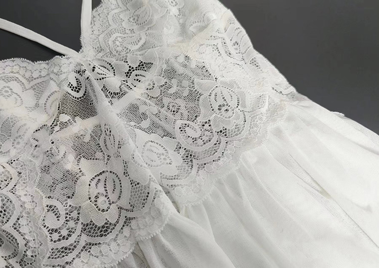 New Arrival 2Pcs/Set Women Sexy Lace Sling Lingerie High Quality Ladies' Sexy Deep V Nightdress Large Size Fashion Sexy Beauty Back Perspective Pleasant Pajamas