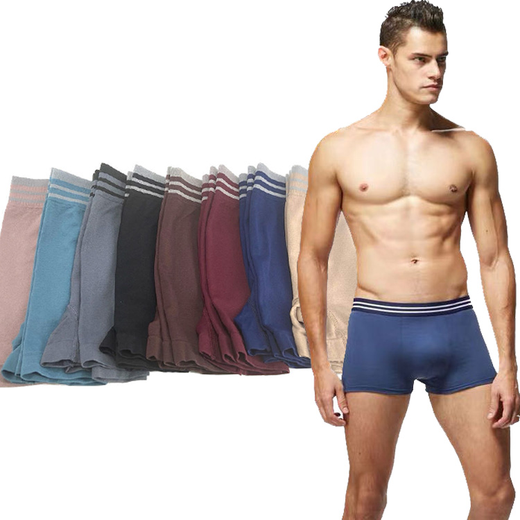 4Pcs New Arrival High Quality Men's Underwear Skin Friendly Stretch Shorts Breathable Soft  Large Size Men's Boxer Underwear Comfortable Men Boxer Panties Male Undergarments