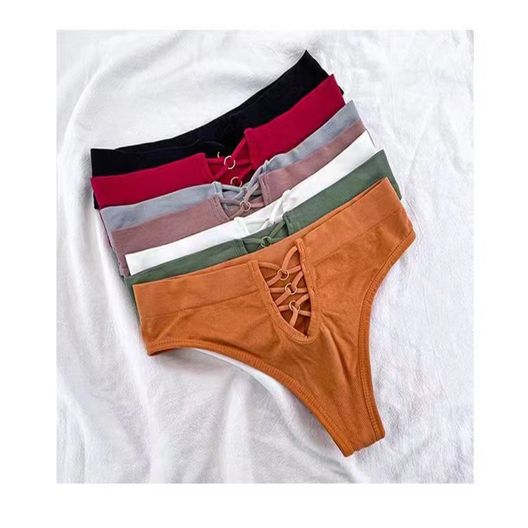 2Pcs New Women's Sexy Lingerie Triangle Panties Sexy Thong New Design Seamless High Elastic Comfortable and Sexy Women's Triangle Underwear