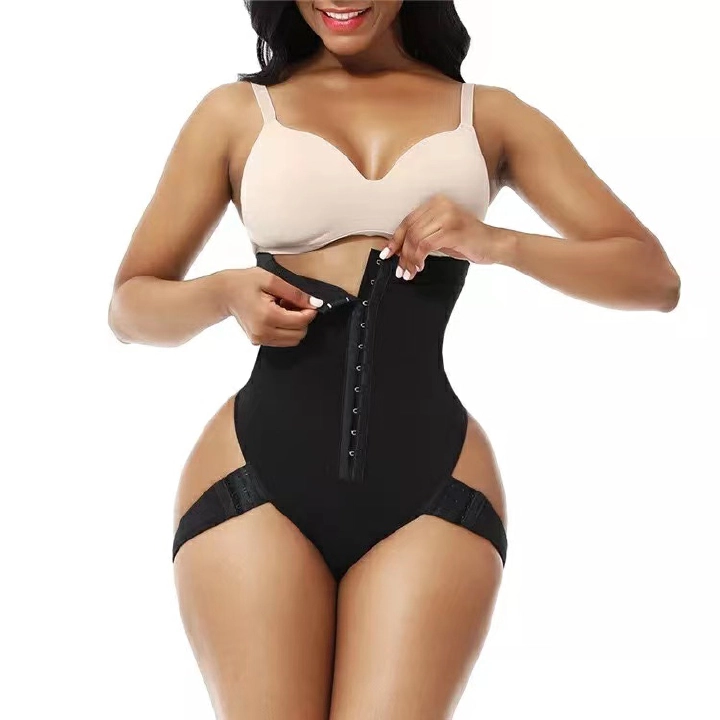 New Arrival Women's High Waisted Jumpsuit Tight Fitting Pants Large Size Shapewear Pants Buttoned Waist And Buttocks Tight Fitting Pants