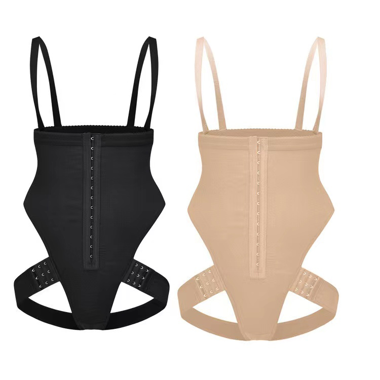 New Arrival Women's High Waisted Jumpsuit Tight Fitting Pants Large Size Shapewear Pants Buttoned Waist And Buttocks Tight Fitting Pants