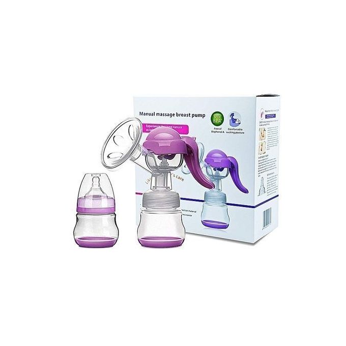 Healthy Manual Breast Pump With Free Baby Bottle Cap