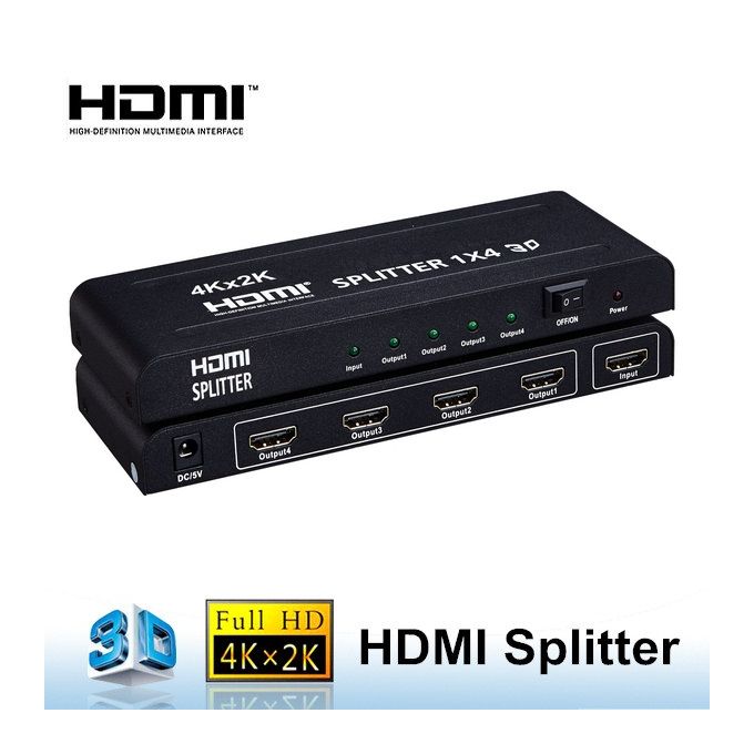 Compliant HDMI Splitter 4 Port