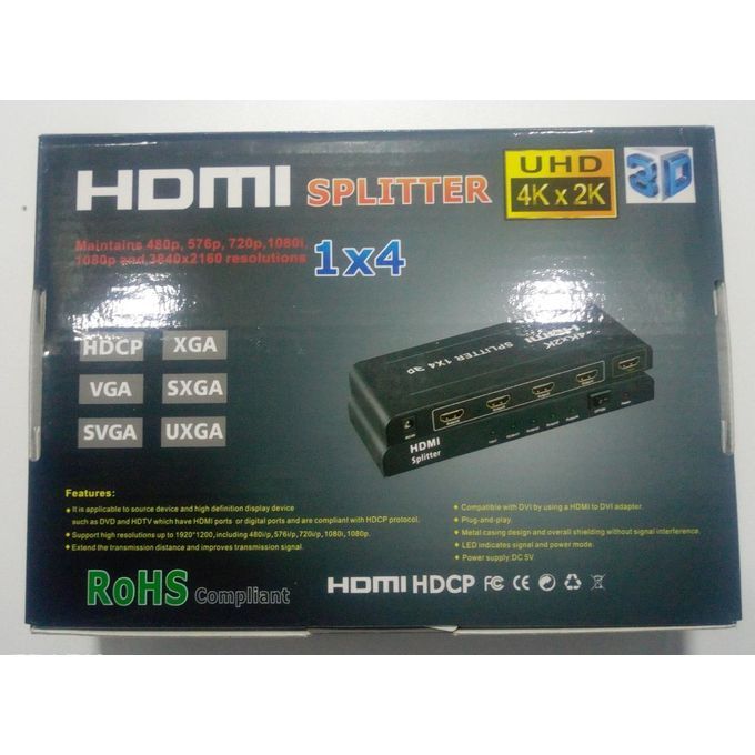 Compliant HDMI Splitter 4 Port