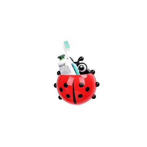 Bathroom Fashion Cup Toothbrush Ladybug Wall Suction Holder