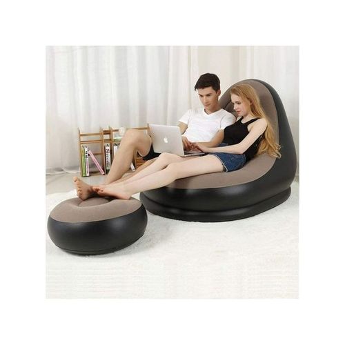 Stylish Outdoor Inflatable Lounger Air Sofa With Footrest