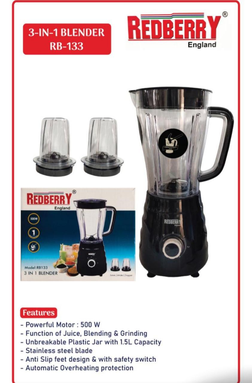 kitchen 3in 1 Redberry blender.