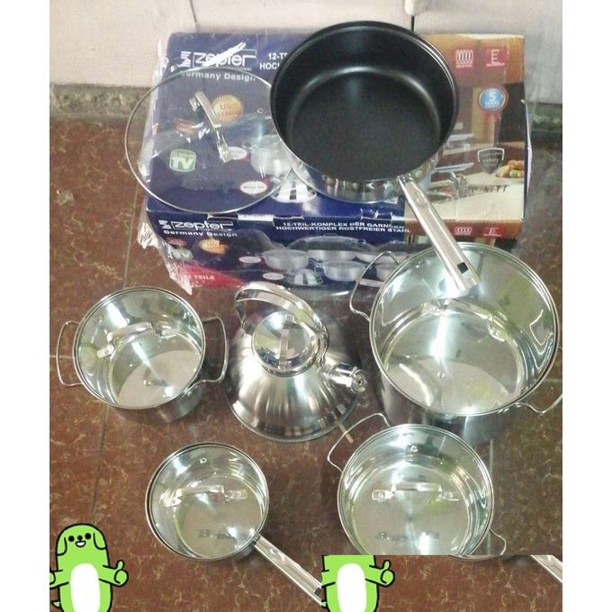 Zepter 12pcs Cookware Set With Pan &amp;kettle-nonstick And Stainless
