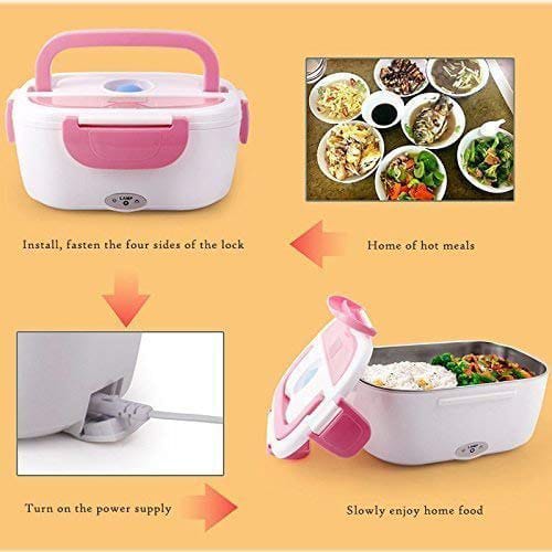 kitchen Stackable Fridge organizer containers Electric lunch box stainless steel