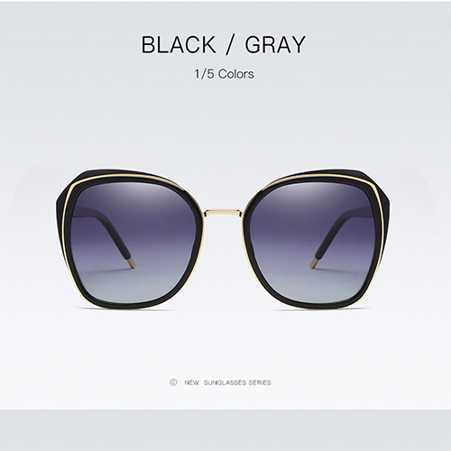 Ladies Trendy TAC Polarized Sunglasses Fashion Big Frame Ladies Sunshade Driving Sunglasses