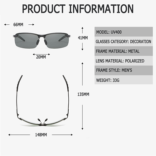Personalized Smart Color-changing Polarized Sunglasses, Men&apos;s Driver Driving Shading Glasses
