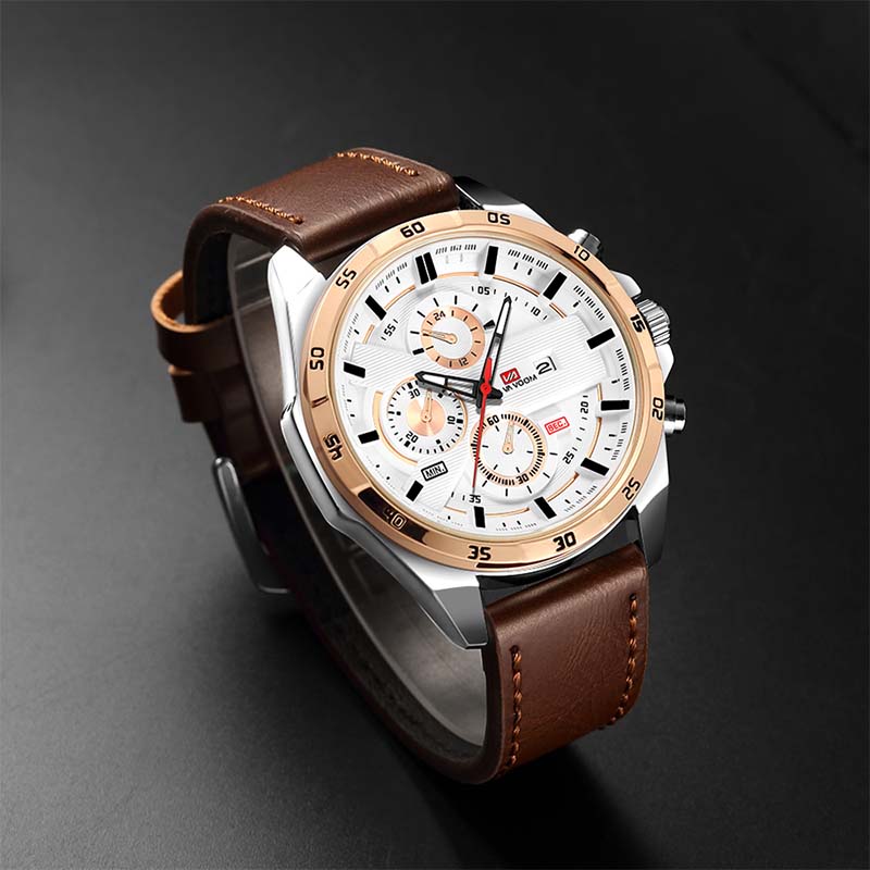 VAVA VOOM Men&apos;s Sports Quartz Strap Waterproof Calendar Watch Valentine&apos;s Day Gift (VA-216)