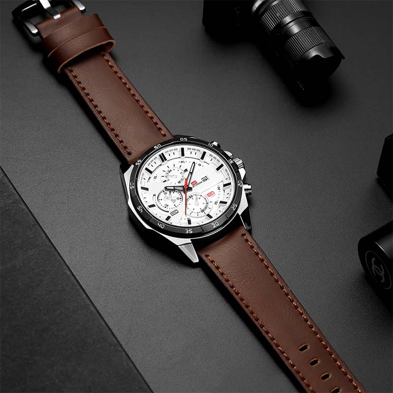VAVA VOOM Men&apos;s Sports Quartz Strap Waterproof Calendar Watch Valentine&apos;s Day Gift (VA-216)