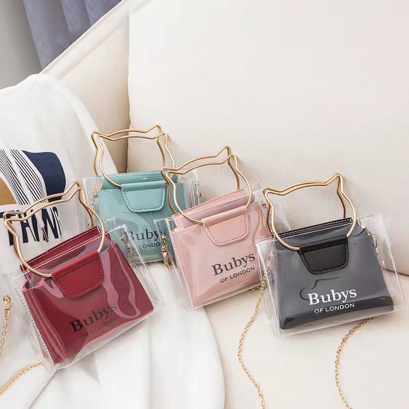 Small sling bags women chain cross body transparent handbags for ladies gift