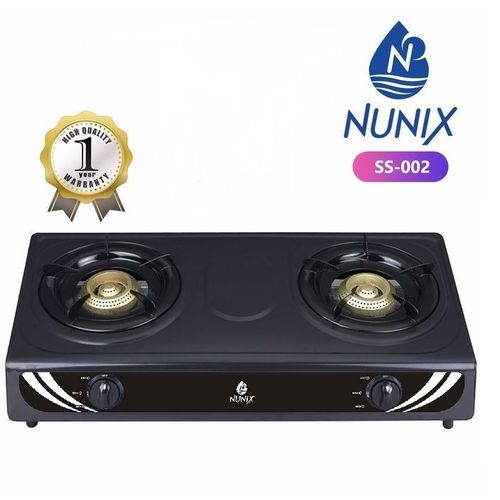 Nunix Stainless Steel Table Top Double Burner Gas Stove-Gas Cooker
