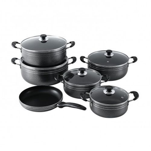 11PCS Aluminium Nonstick Cooking Pots &amp; Fry Pan Heavy