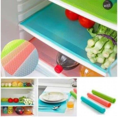 kitchen Colorful Fridge Mats - 4 Pieces