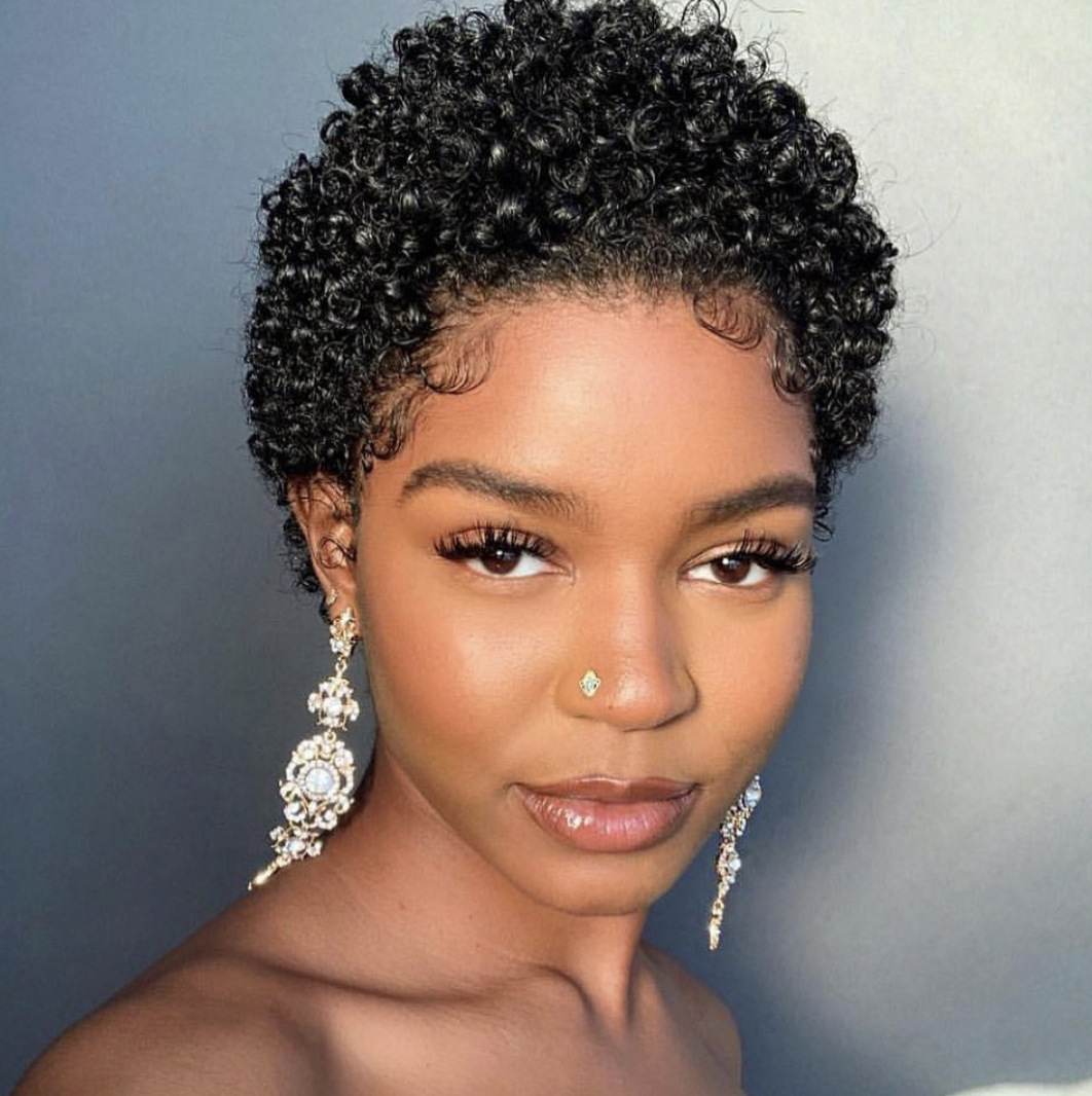 Afro Women Human Short Kinky Curly Wig Wavy Hair Wigs Daily Party Wigs