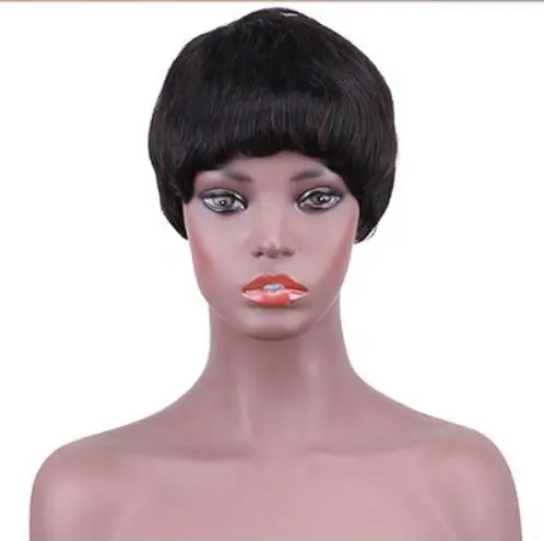 Afro Wigs Women Fashion Short rolls Hair wig Cosply Daily  Party Wigs Black Human Real Wigs