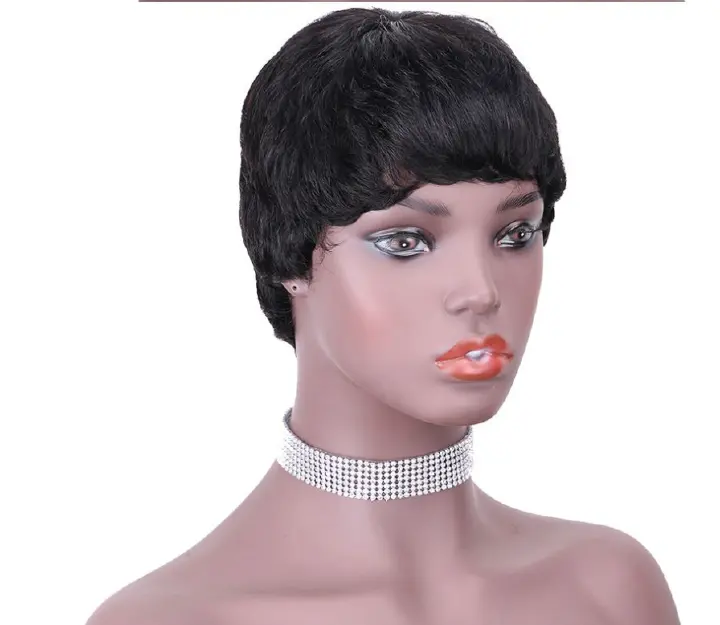 Afro Wigs Women Fashion Short rolls Hair wig Cosply Daily  Party Wigs Black Brown Gold Human Real Wigs