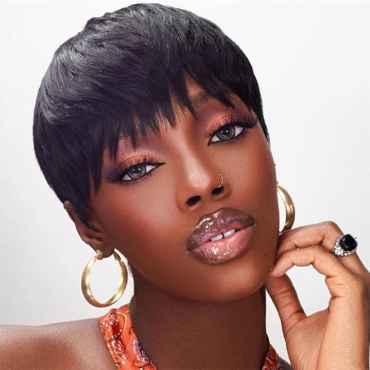 Afro Wigs Women Fashion Short rolls Hair wig Cosply Daily  Party Wigs Black Brown Golden Human Real Wigs