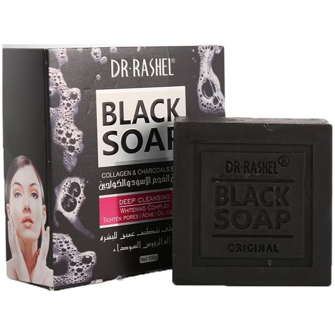 Dr. Rashel Black Soap With Collagen&amp;Charcoal Soap-100g As per picture