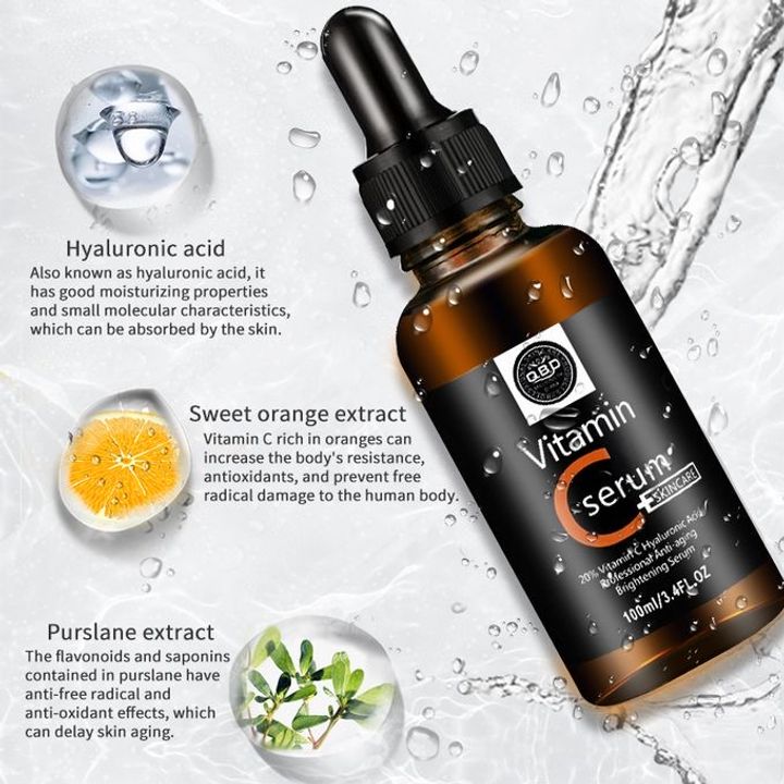 QBD Vitamin C+Hyaluronic Acid Anti-aging&amp;Brightening Serum-100ml