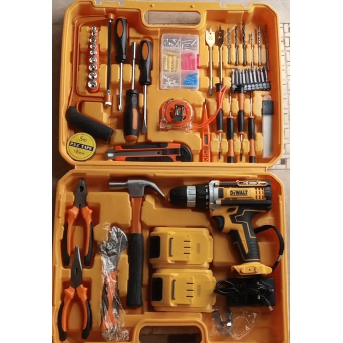 Dewalt 21V Cordless Electric Drill 47PC Tool Set WITH 2 Batteries
