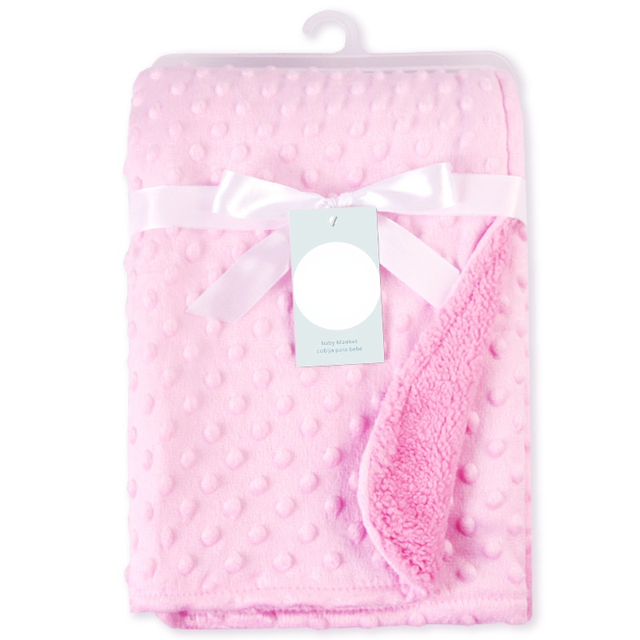 Baby Blanket & Swaddling Newborn Thermal Soft Fleece Blanket Winter Solid Bedding Baby Care
