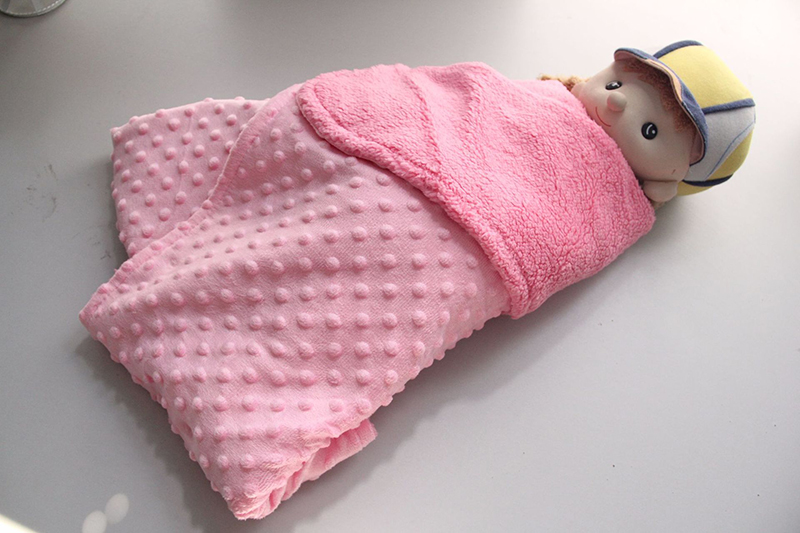 Baby Blanket & Swaddling Newborn Thermal Soft Fleece Blanket Winter Solid Bedding Baby Care