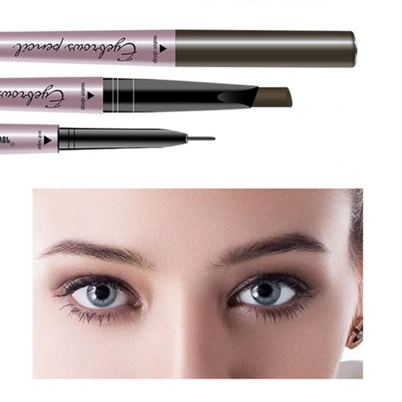 4Color Music Flower Eyebrow Pencil Double Ended Microblading Waterproof Lasting Fine Makeup