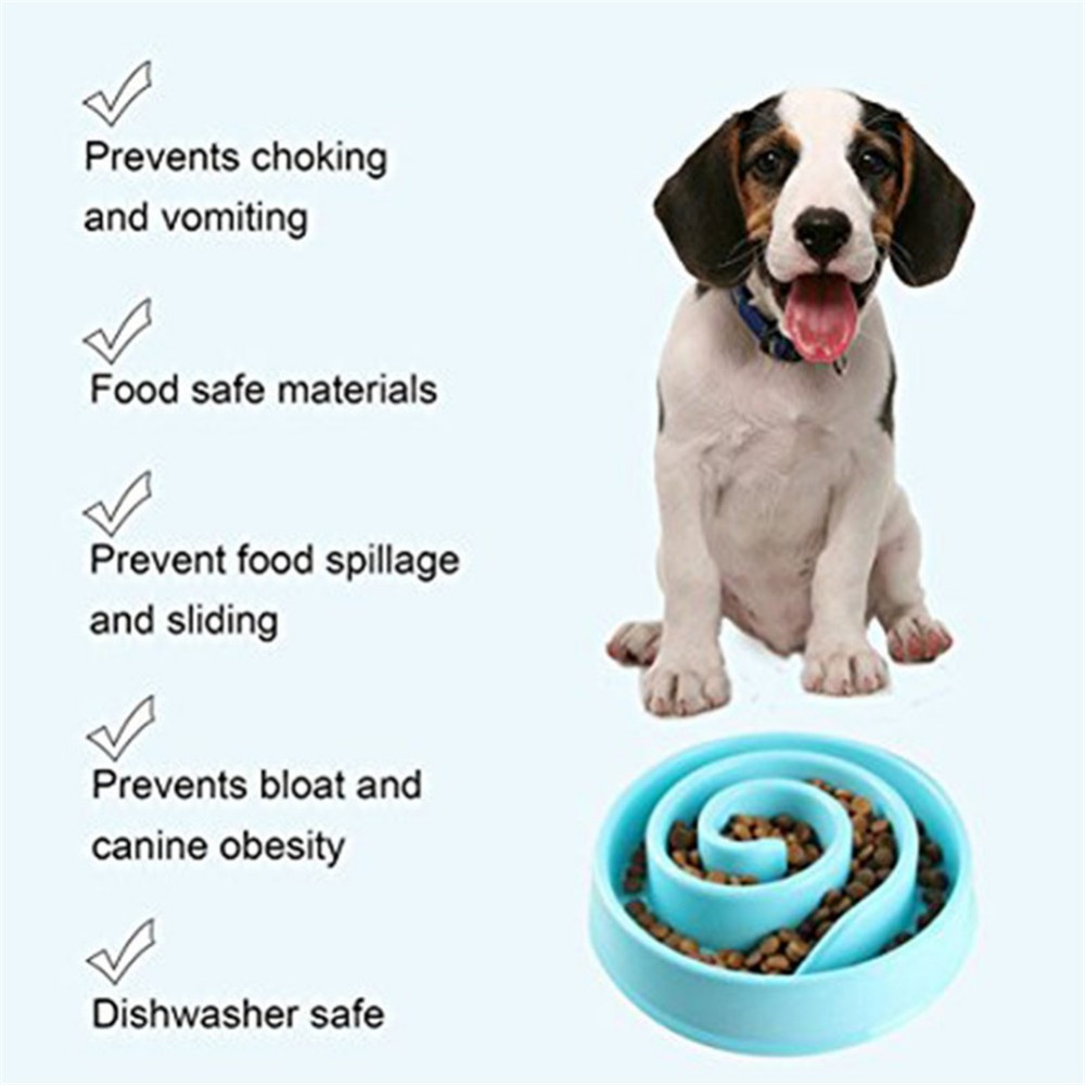 Pet Dog Feeding Food Bowls Puppy Slow Down Eating Feeder Dish Bowl Prevent  Pet Products
