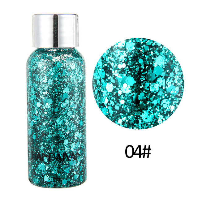 Silvery Eyeshadow Glitter Nail Hair Body Face Glitter Gel Art Flash Heart Loose Sequins Makeup