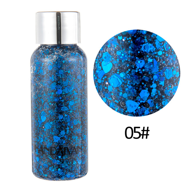 Silvery Eyeshadow Glitter Nail Hair Body Face Glitter Gel Art Flash Heart Loose Sequins Makeup