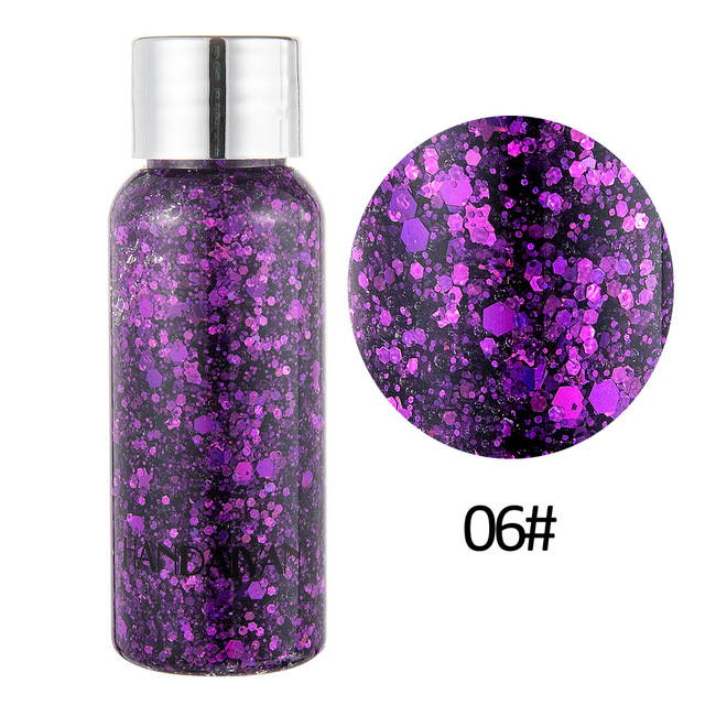 Silvery Eyeshadow Glitter Nail Hair Body Face Glitter Gel Art Flash Heart Loose Sequins Makeup